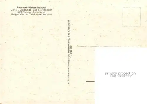 Staudernheim Christliches Erholungs  und Freizeitheim Rosenschoesschen Nahetal Staudernheim