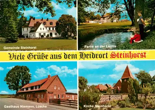 Steinhorst_Niedersachsen Lachtepartie Gasthaus Niemann Luesche Kirche Steinhorst_Niedersachsen