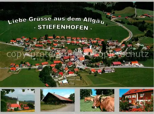 Stiefenhofen Fliegeraufnahme Teilansichten Stiefenhofen