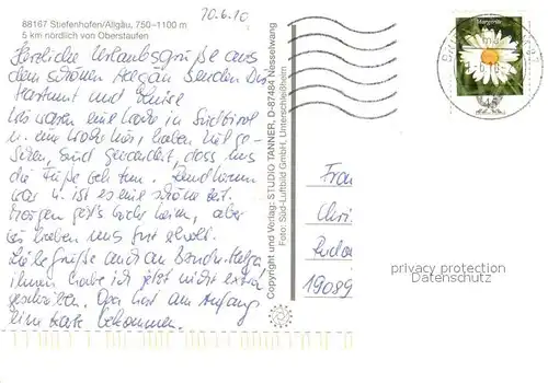 Stiefenhofen Fliegeraufnahme Stiefenhofen