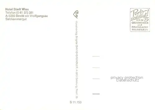 Strobl Hotel Stadt Wien Restaurant am Wolfgangsee Strobl