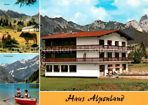 Tannheim_Tirol Haus Alpenland Ferienwohnungen Alpele Visalpsee Alpen Tannheim Tirol