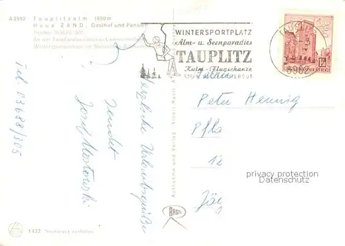 Tauplitzalm Haus Zand Gasthof Pension Tauplitzalm