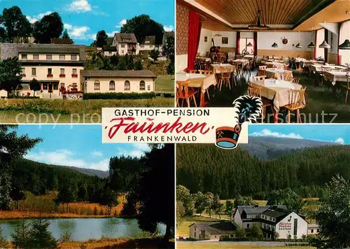 Thierbach_Bad_Steben Gasthof Pension Faunken Gaststube See Thierbach_Bad_Steben