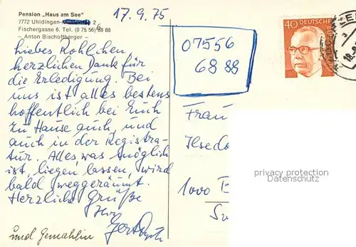 Uhldingen Muehlhofen Pension Haus am See Uhldingen Muehlhofen