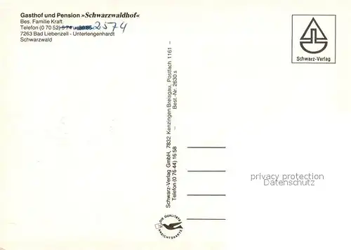 Unterlengenhardt Gasthof Pension Schwarzwaldhof Unterlengenhardt