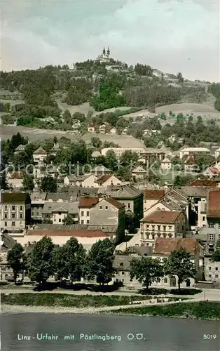 Urfahr_Linz_Donau Blick ueber die Donau zum Poestlingberg Urfahr_Linz_Donau