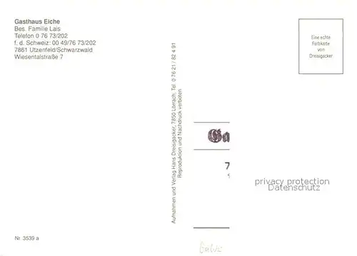 Utzenfeld_Schwarzwald Gasthaus Eiche Utzenfeld Schwarzwald