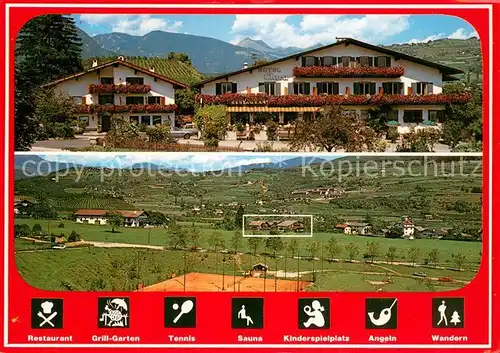 Vahrn Hotel Clara Landschaftspanorama Tennisplaetze Vahrn