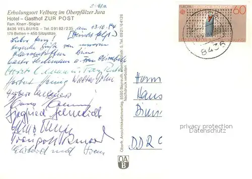 Velburg Hotel Gasthof Zur Post Restaurant Velburg