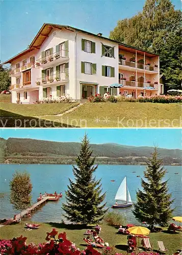 Velden_Woerthersee Gaestehaus Holliber Liegewiese Bootssteg Segeln Velden Woerthersee