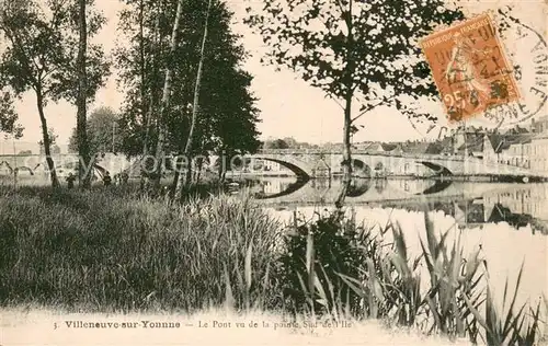 Villeneuve sur Yonne Le pont vu de la pointe sud de l ile Villeneuve sur Yonne