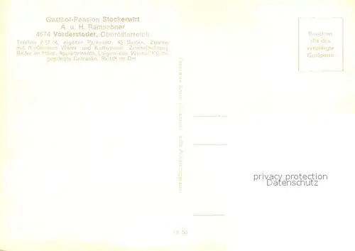 Vorderstoder Gasthof Pension Stockerwirt Ortsmotiv mit Kirche Alpenblick Vorderstoder