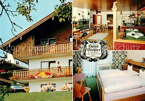 Wackersberg_Bad_Toelz Gaestehaus Bichler Gastraum Fremdenzimmer Huber Karte Nr. 10.640 Wackersberg_Bad_Toelz