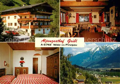 Wald_Pinzgau Alpengasthof Gruebl Gaststube Zimmer Panorama Wald Pinzgau