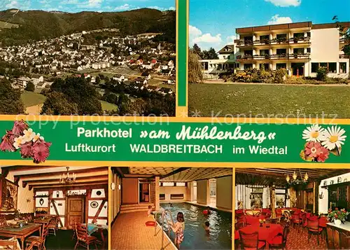 Waldbreitbach_Wied Panorama Parkhotel am Muehlenberg Gastraeume Hallenbad Waldbreitbach Wied