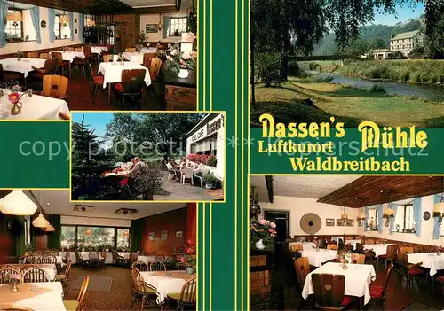 Waldbreitbach_Wied Nassens Muehle Restaurant Cafe Terrasse Waldbreitbach Wied