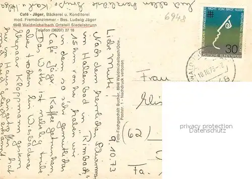 Waldmichelbach Cafe Baeckerei Jaeger Gastraeume Waldmichelbach