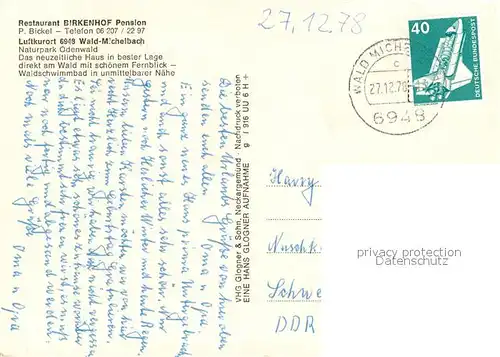 Waldmichelbach Birkenhof Panorama Gaststube Waldmichelbach