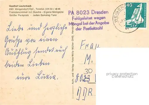 Weigendorf_Oberpfalz Gasthof Lauterbach Restaurant Weigendorf Oberpfalz