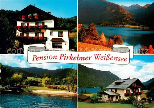 Weissensee_Kaernten Gaestehaus Pension Pirkebner Badestrand Landschaftspanorama Alpen Weissensee Kaernten