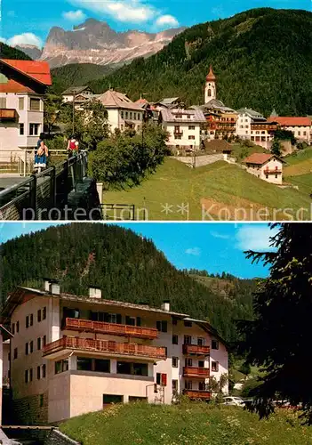 Welschnofen_Suedtirol Hotel Pension Haus Herbert Tschager Ortsansicht mit Kirche Welschnofen Suedtirol