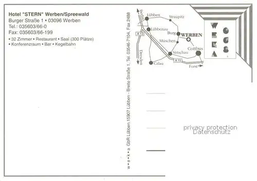 Werben_Niederlausitz Hotel Stern Restaurant Kahnfahrt im Spreewald Werben_Niederlausitz