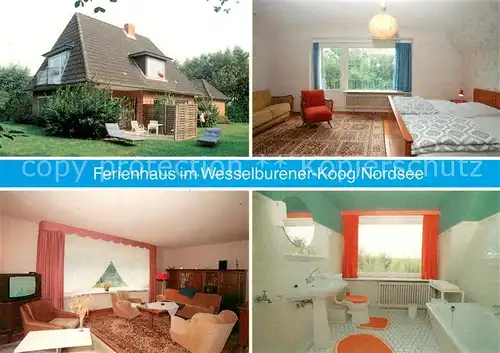 Wesselburenerkoog Ferienhaus Gaestezimmer Badezimmer Wesselburenerkoog