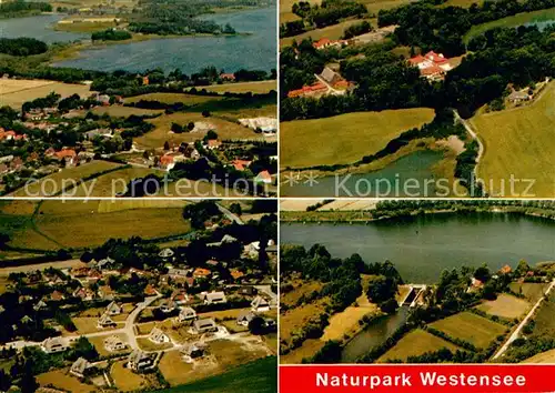 Westensee Emkendorf Achterwehr Schleuse Strohbrueck am NO Kanal Fliegeraufnahmen Westensee