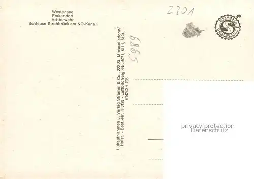 Westensee Emkendorf Achterwehr Schleuse Strohbrueck am NO Kanal Fliegeraufnahmen Westensee