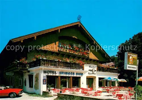 Weyarn Gasthaus Bruckmuehle Terrasse Muehltal Weyarn