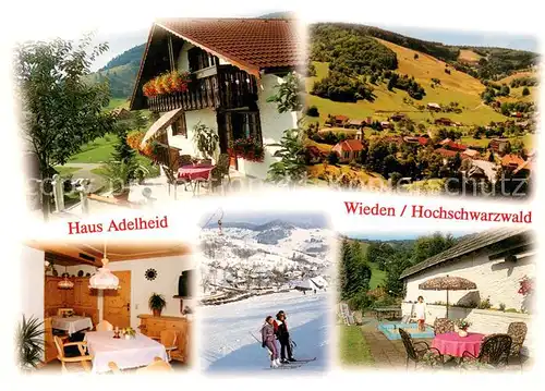 Wieden_Schwarzwald Haus Adelheid Gaststube Wassertretanlage Panorama Skilift Wieden Schwarzwald