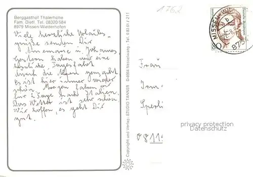 Wiederhofen_Allgaeu Berggasthof Thalerhoehe Wiederhofen Allgaeu