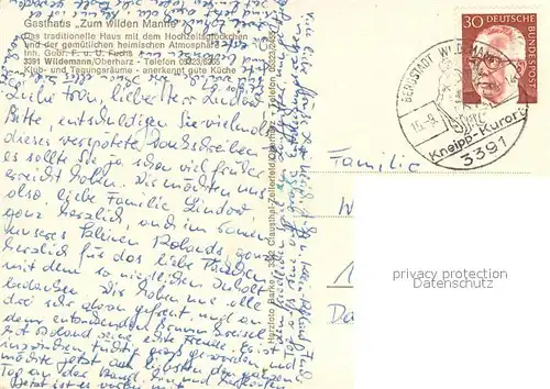 Wildemann Gasthaus Zum wilden Mann Gastraum Tagungsraum Wildemann