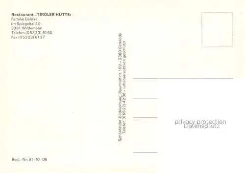 Wildemann Restaurant Tiroler Huette Gastraeume Bar Wildemann