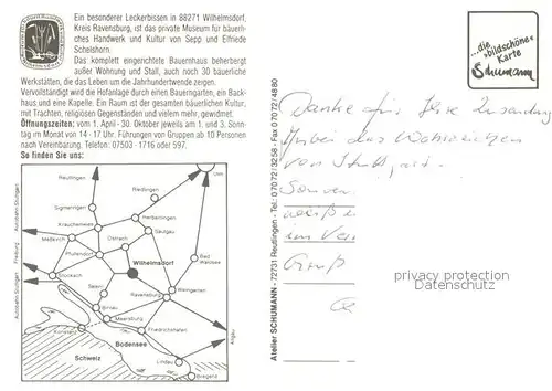 Wilhelmsdorf_Wuerttemberg Museum fuer baeuerliches Handwerk und Kultur von Sepp und Elfriede Schelshorn Details Wilhelmsdorf Wuerttemberg