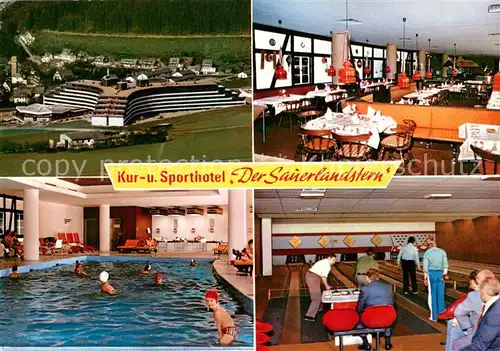 Willingen_Sauerland Kur  und Sporthotel Der Sauerlandstern Restaurant Hallenbad Kegelbahn Willingen_Sauerland