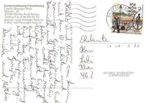 Wittduen_Amrum Ferienwohnung Fam Bissegger Buda Wittduen Amrum