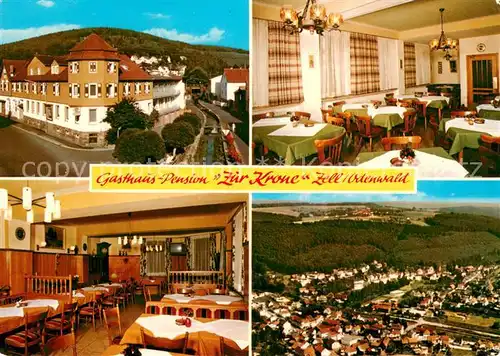 Zell_Odenwald Gasthaus Pension Zur Krone Gastraeume Panorama Zell Odenwald