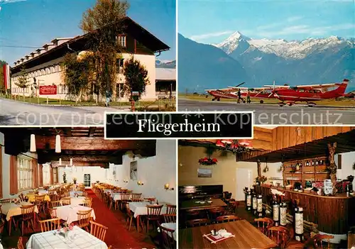 Zell_See Gasthof Restaurant Fliegerheim Motorflugzeuge Alpen Zell_See