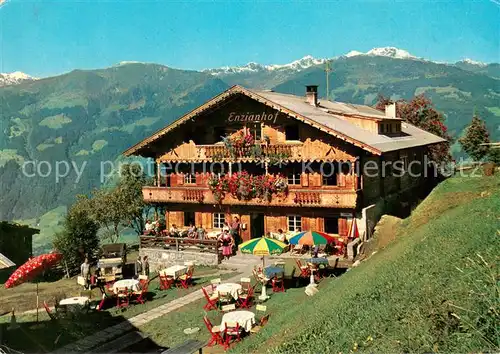 Zell_Ziller_Tirol Alpengasthof Enzianhof Terrasse Zell_Ziller_Tirol