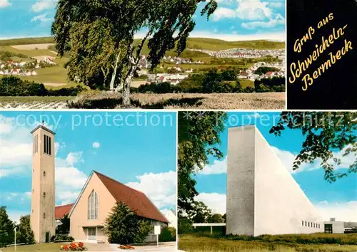 AK / Ansichtskarte Schweicheln Bermbeck Panorama Kirche Schweicheln Bermbeck