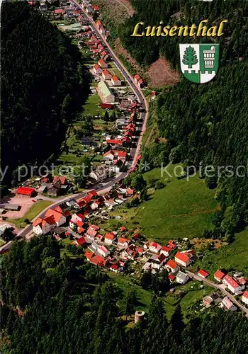 AK / Ansichtskarte Luisenthal Schwarzwald mit Turmgrund und Kaefernburg auf dem Turmberg Fliegeraufnahme Luisenthal