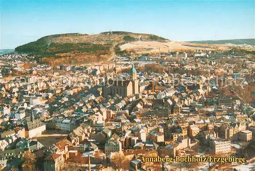 AK / Ansichtskarte Annaberg Buchholz_Erzgebirge Fliegeraufnahme mit Poehlberg Annaberg Buchholz