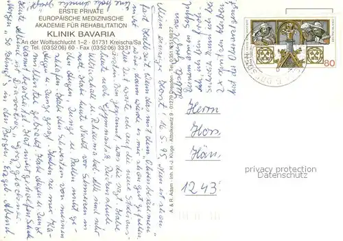 AK / Ansichtskarte Kreischa Klinik Bavaria Fliegeraufnahme Kreischa