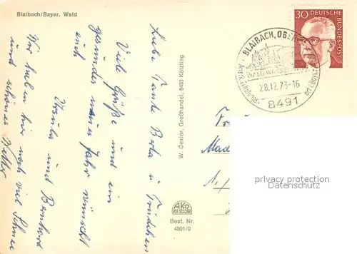 AK / Ansichtskarte Blaibach Panorama Blaibach