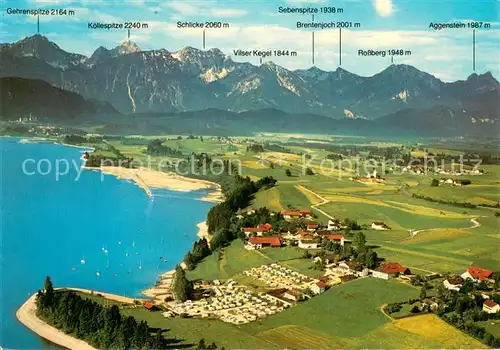 AK / Ansichtskarte Osterreinen_Forggensee Fliegeraufnahme mit Benediktinerabtei Osterreinen_Forggensee