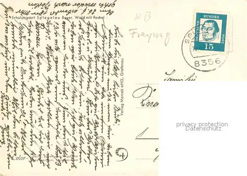 AK / Ansichtskarte Spiegelau Wald mit Rachel Fliegeraufnahme  Spiegelau