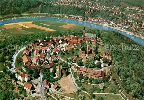 AK / Ansichtskarte Dilsberg Fliegeraufnahme mit Neckarsteinach Dilsberg