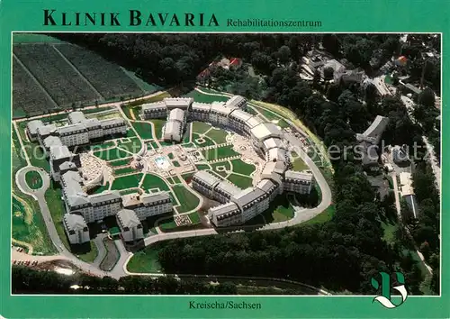 AK / Ansichtskarte Kreischa Klinik Bavaria Rehazentrum Fliegeraufnahme  Kreischa
